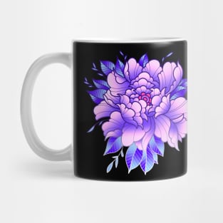 Purple Peony flower Mug